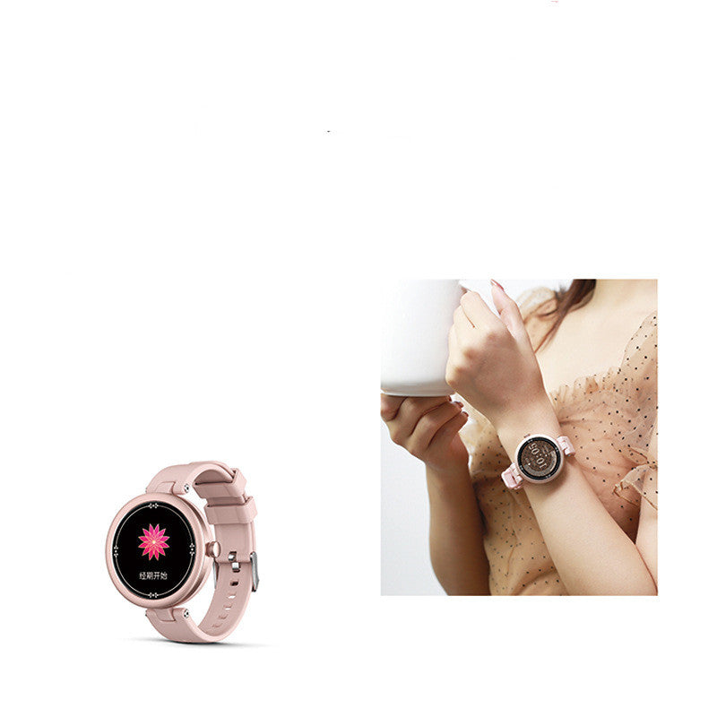 Woman Drinking Coffee Wearing Sports Smart Watch