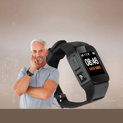 Man Wearing GPS Smart Watch