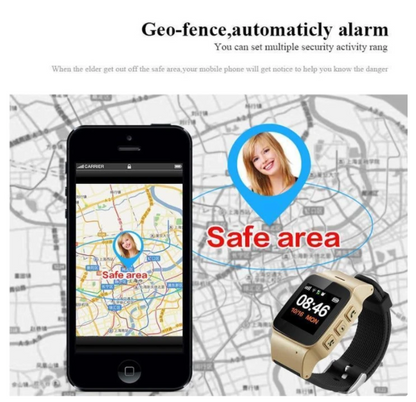 Geo-fence Alarm GPS Smart Watch