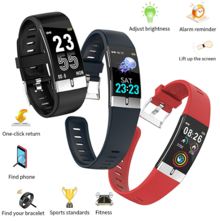 Infographic of Intelligent Temperature &  ECG Band capabilities