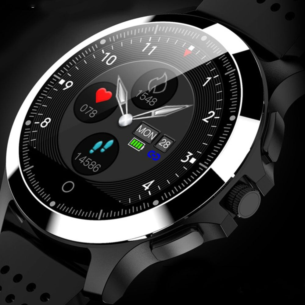 Men's All-In-One Waterproof Fitness Smart Watch Close Up Face