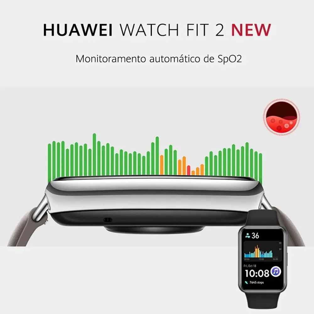 HUAWEI WATCH FIT 2 Smartwatch 1.74 Inch AMOLED Display Bluetooth Calling Display Heart Rate Monitoring Men Women Sports Bracelet