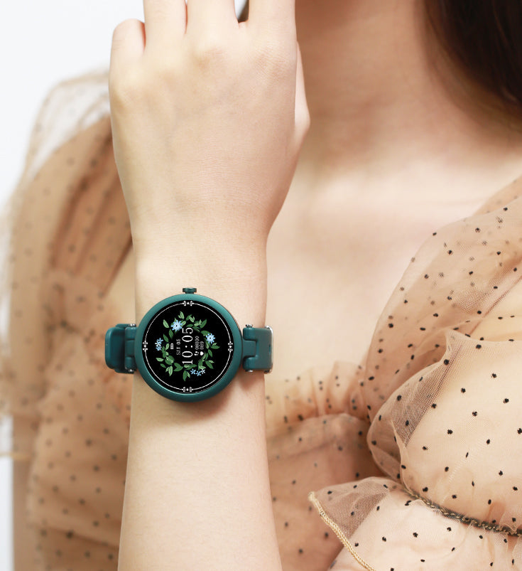 Woman's Wrist Olive Green Sports Smart Watch